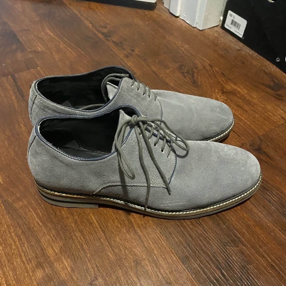 Steve Madden Light Blue Suede Oxfords
